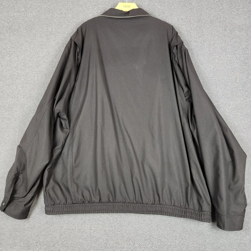 Polo Ralph Lauren Mens Black Harrington Jacket Plaid Lined Windbreaker 3XLT Tall